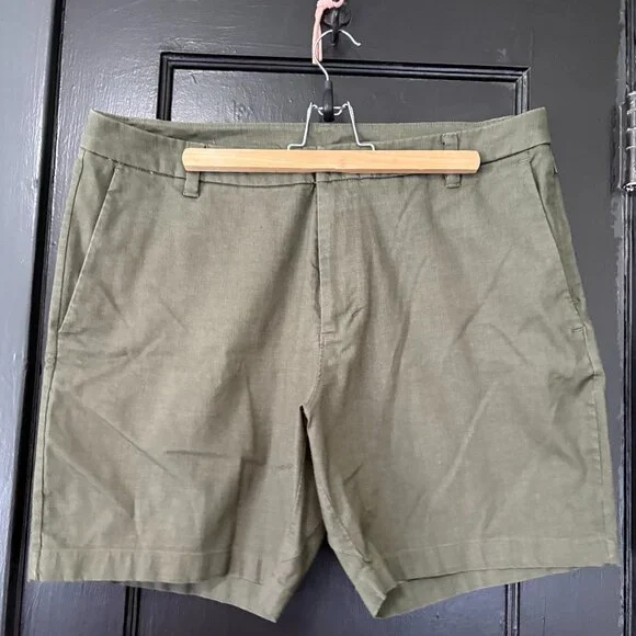 🩳🍋 Men's Lululemon Commission Short 7" Canvas Dark Olive - Picture 1 of 4